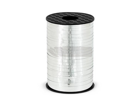 Wstążka plastikowa srebrna 5mmx225m