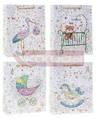Torebka ozdobna 18x23x8cm mix ROZETTE