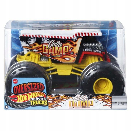 HOT WHEELS MONSTER TRUCK OVERSIZE 1:24 Gotta Dump JCC98