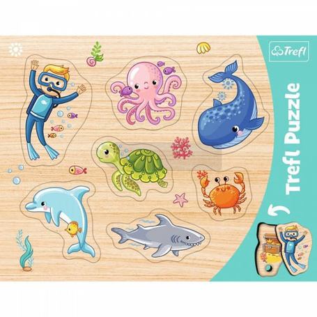 Puzzle Ramkowa układanka kształtowa- Podwodny Świat