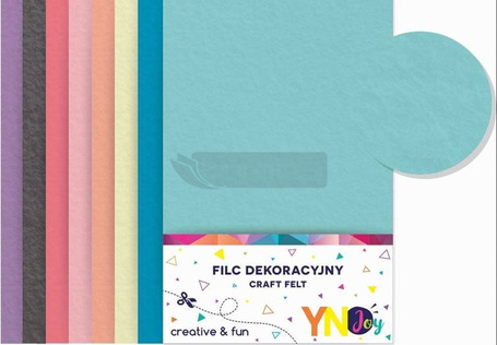 Filc dekoracyjny Pastel 8 kolorów YNJ NOSTER