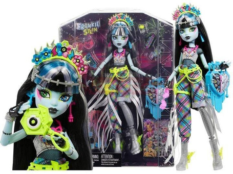 LALKA MONSTER HIGH MONSTER FEST FESTIWALOWE STYLIZACJE Frankie Stein HXH79