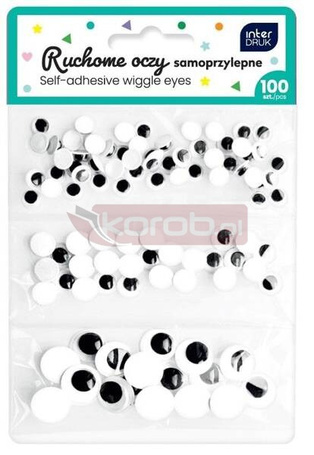 Oczy ruchome samoprzylepne 100szt