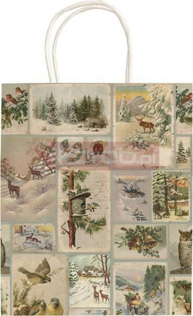 Torebka ozdobna A5 STBAG148 Zima Święta BN