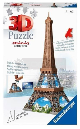Puzzle 3D 54 Mini budynki: Wieża Eiffel