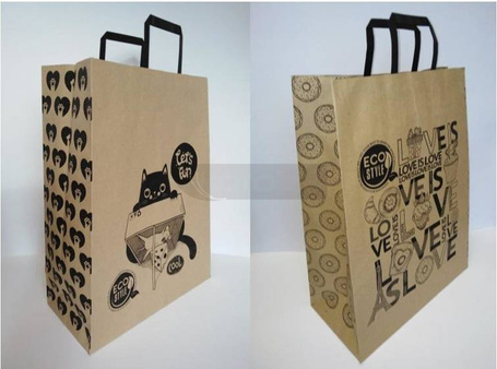 Torebka Kraft 320x420 XXL kot i mysz FRESH