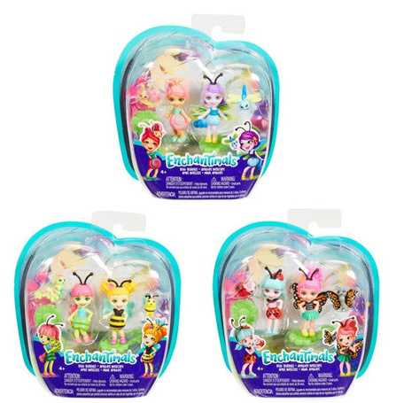 Enchantimals Małe przyjaciółki 2-pak Kwitnący Ogród Lalki Ast.