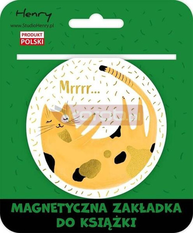 Zakładka magnetyczna kulka 2 kot żółty