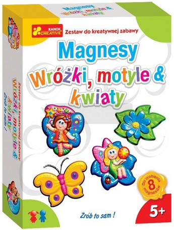 Magnesy na lodówkę - Wróżki motyle i kwiaty
