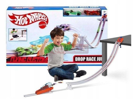 HOT WHEELS ZESTAW TORÓW KASKADERSKI TOR Z WYRZUTNIA + 2 autka GJL15