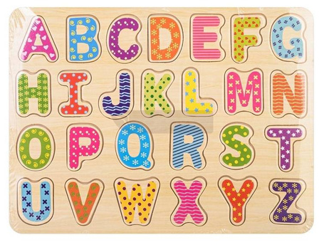 Układanka drewno - alfabet