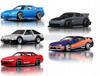 HOT WHEELS PREMIUM DIORAMA zestaw 4 autek FAST & FURIOUS Tokyo Drift JFL99