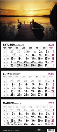 Kalendarz 2026 trójdzielny MIX