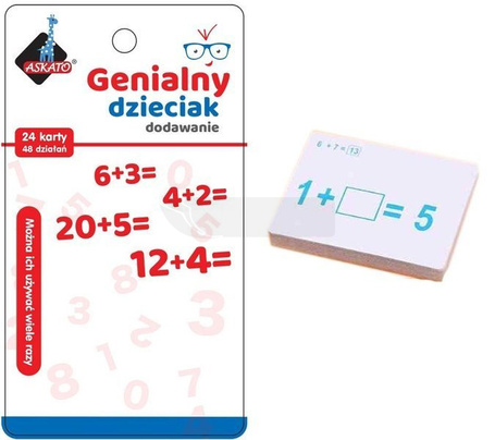 Genialny dzieciak - fiszki matematyczne dodawanie