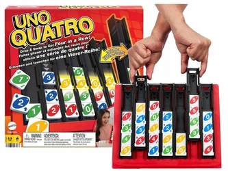 ORYGINALNE KARTY UNO GRA QUATRO gra dla całej rodziny HPF82