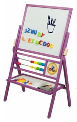 Tablica obrotowa z 2 -rzędowym liczydłem fioletowa