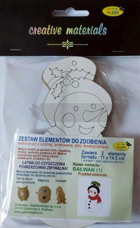 Zestaw elementów do zdobienia Nałwan BN 11x14,5cm