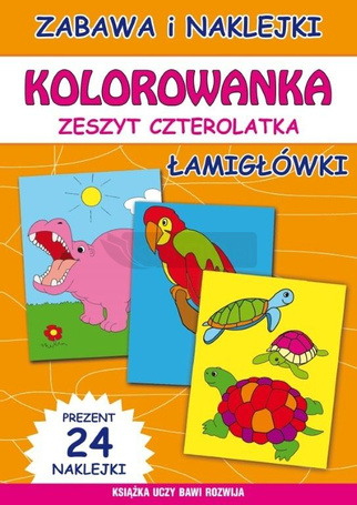 Kolorowanka. Zeszyt czterolatka. Łamigłówki