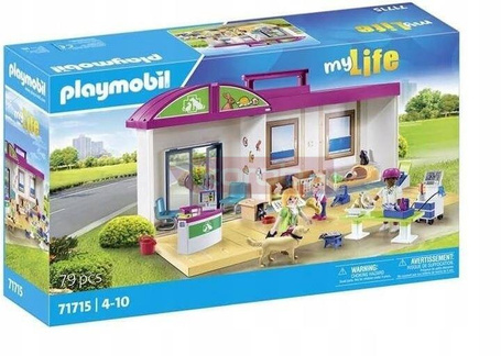 PLAYMOBIL MY LIFE 71715 Przenośna klinika dla zwierząt zestaw dla dzieci +4