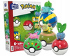 MEGA POKEMON KLOCKI 118 el ZESTAW 4 Pokemony Trawiaste + 4 Pokeballe HWR77