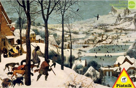 Puzzle 1000 - Brueghel, Myśliwi na śniegu PIATNIK