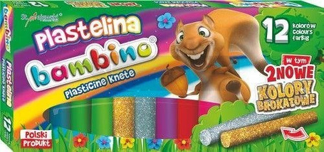 Plastelina 12 kolorów BAMBINO