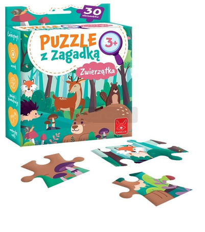 Puzzle z zagadką Zwierzątka 3+