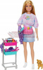 LALKA BARBIE MALIBU STYLISTKA zestaw z pieskiem HNK95