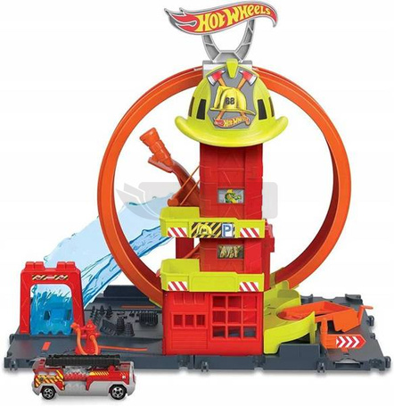 HOT WHEELS ZESTAW REMIZA STRAŻACKA SUPERPĘTLA HKX41