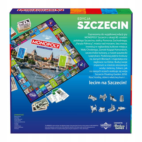 GRA PLANSZOWA MONOPOLY MIASTO SZCZECIN gra dla całej rodziny 05552