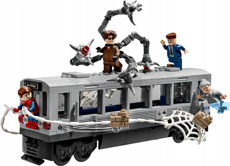 KLOCKI LEGO MARVEL 76321 SPIDER MAN KONTRA DOC OCK SCENA W METRZE