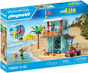 PLAYMOBIL MY LIFE 71903 Wieża ratownicza i plażowy samochó, zestaw +4 lata