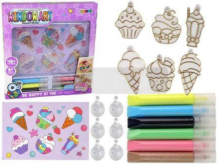 Witraże na okno słodycze 3D