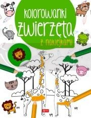 Zwierzęta. Kolorowanka z naklejkami