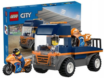 LEGO CITY 60491 Laweta dla motocykli, zestaw klocków dla dzieci +4 lata