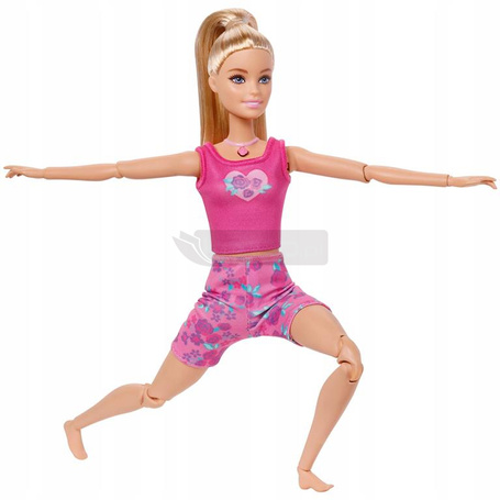 LALKA BARBIE MADE TO MOVE RUCHOMA Medytacja, lalka interaktywna z pieskiem JJN55