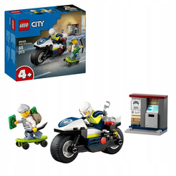 LEGO CITY 60455 POŚCIG NA MOTOCYKLU POLICYJNYM zestaw klocków dla dzieci 4+