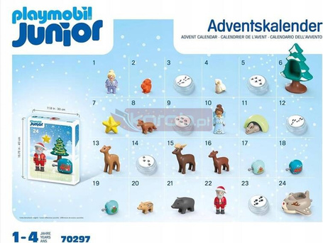PLAYMOBIL JUNIOR 70297 KALENDARZ ADWENTOWY Śnieżne Boże Narodzenie 1-4 lata
