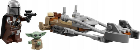 KLOCKI LEGO STAR WARS 75436 Śmigacz Mandalorianina i Grogu, zestaw klocków