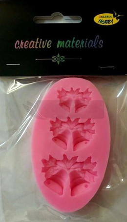 Forma silikonowa 5x8,5cm Ostrokrzew