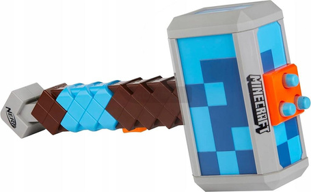 MINECRAFT NERF F4416 STORMLANDER strzelający młot + 3 strzałki