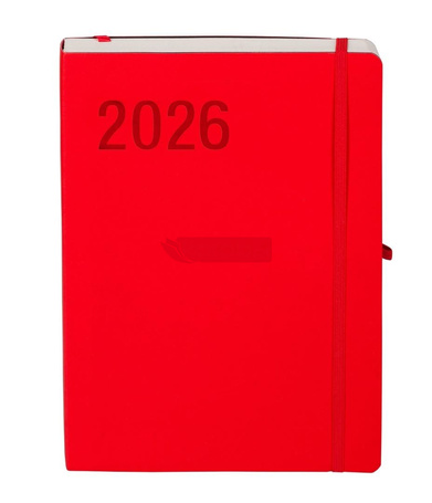 Kalendarz 2026 B5 Impresja czerwony DNS