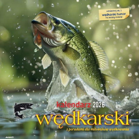 Kalendarz 2026 ścienny albumowy 30x30cm Wędkarski