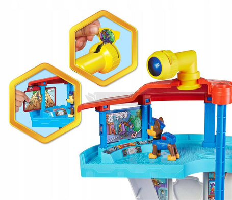 PSI PATROL DUŻA BAZA OBSERWACYJNA ZE ZJEŻDŻALNIĄ + POJAZD radiowóz Chase'a 6065500