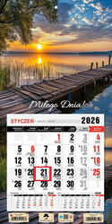 Kalendarz 2026 jednodzielny mini mazury