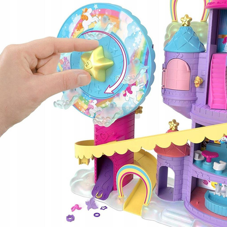LALKA POLLY POCKET TĘCZOWY PARK ROZRYWKI, zestaw do zabawy dla dzieci +4 l HBT13