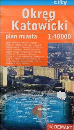 Okręg Katowicki 1: 40 000 DEMART plan miasta