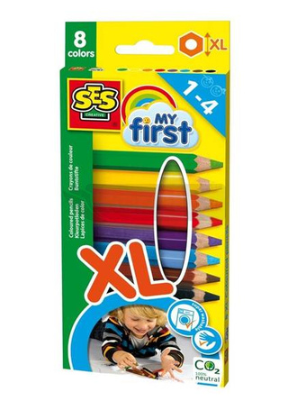 Moje pierwsze kredki ołówkowe XL 8 kolorów