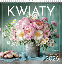 Kalendarz 2026 Wieloplanszowy Kwadrat Kwiaty