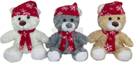 Miś świąteczny 25cm MIX